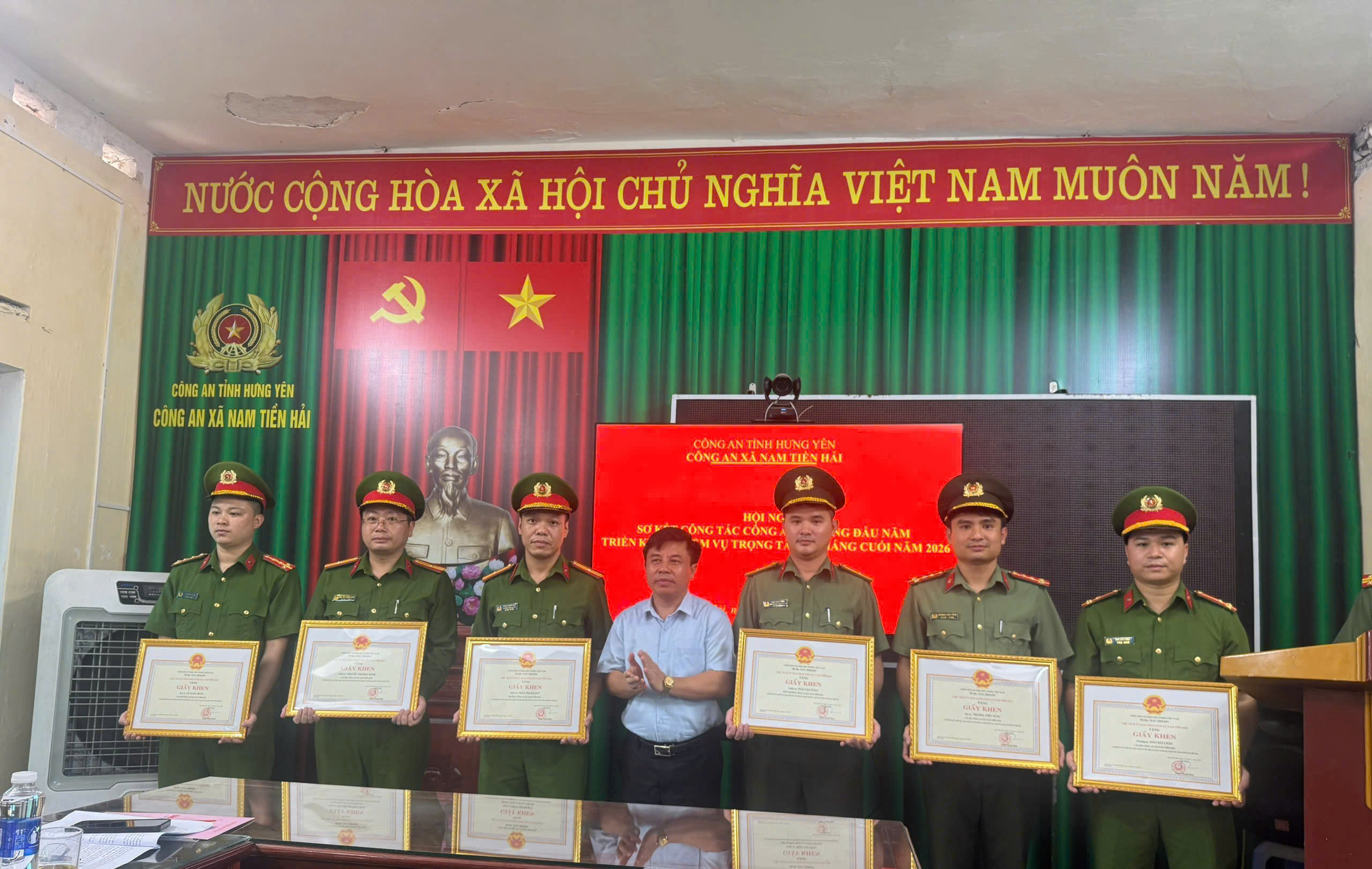 Công an xã Nam Tiền Hải sơ kết công tác 6 tháng đầu năm, triển khai nhiệm vụ 6 tháng cuối năm 2026