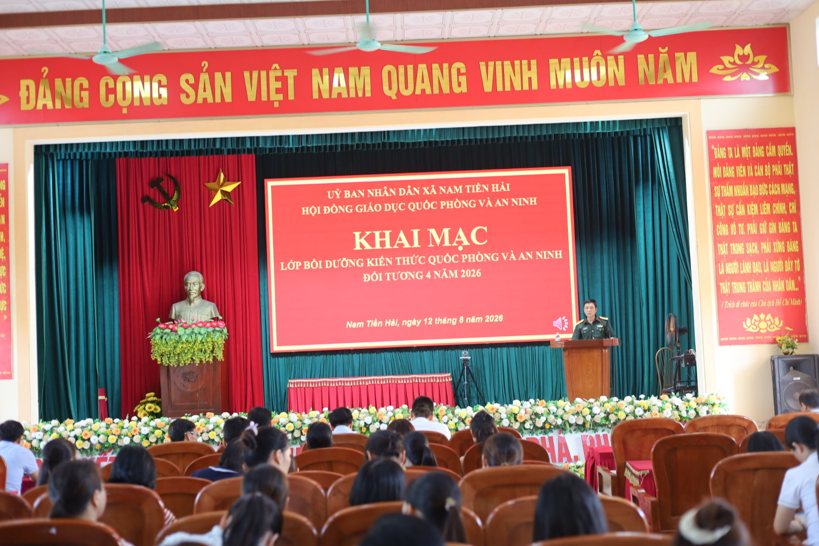 Hội đồng Giáo dục Quốc phòng và An ninh xã Nam Tiền Hải tổ chức thành công Lớp bồi dưỡng kiến thức quốc phòng và an ninh năm 2026