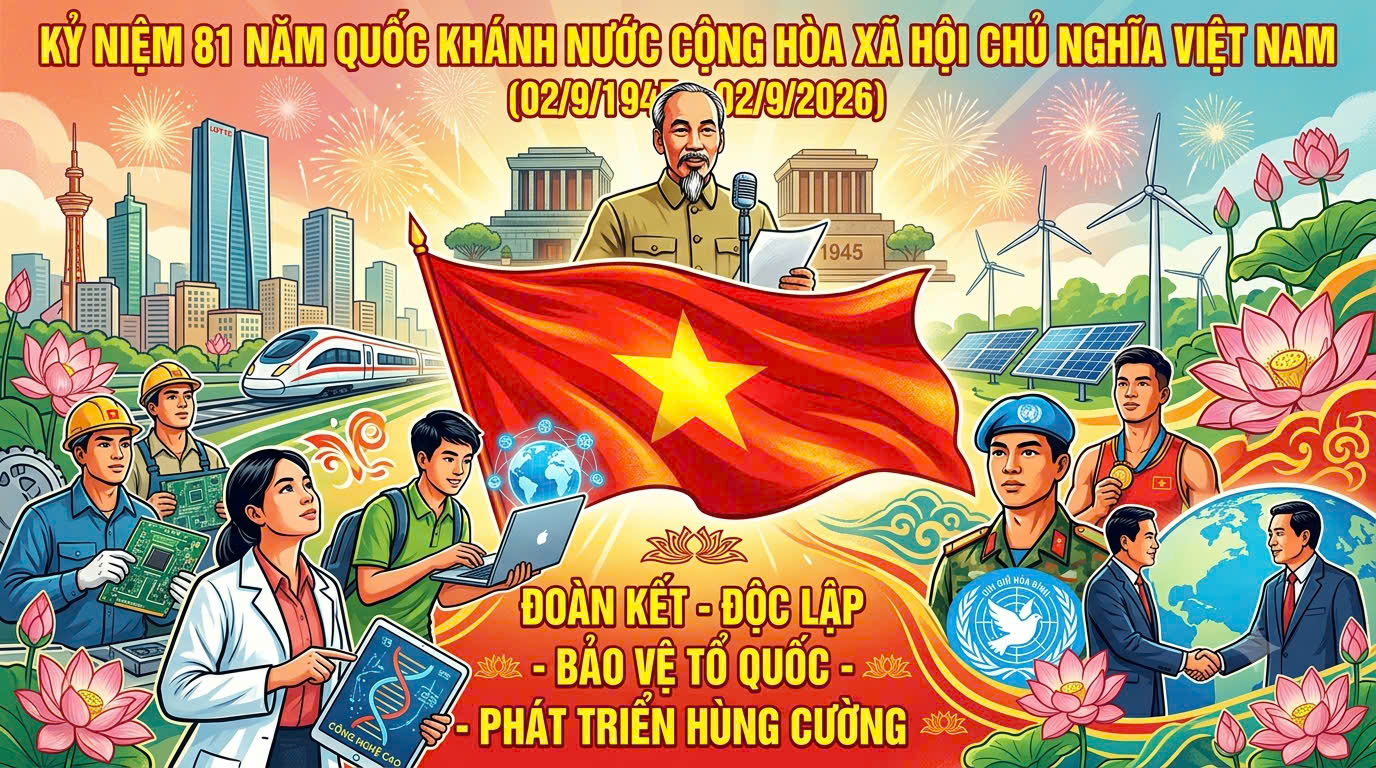 KỶ NIỆM 81 NĂM NGÀY QUỐC KHÁNH NƯỚC CỘNG HÒA  XÃ HỘI CHỦ NGHĨA VIỆT NAM (02/9/1945 - 02/9/2026)- CỘT MỐC LỊCH SỬ VÀ TRÁCH NHIỆM THỜI ĐẠI