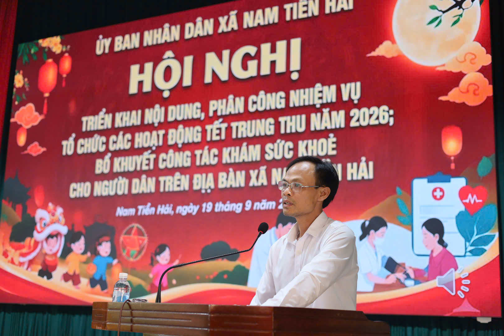 XÃ NAM TIỀN HẢI TỔ CHỨC HỘI NGHỊ TRIỂN KHAI HOẠT ĐỘNG TẾT TRUNG THU NĂM 2026 VÀ CÔNG TÁC KHÁM SỨC KHỎE CHO NHÂN DÂN