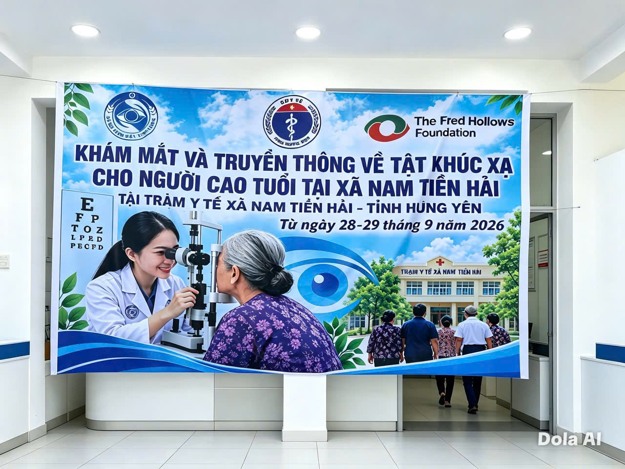 HOẠT ĐỘNG KHÁM SÀNG LỌC VÀ TRUYỀN THÔNG TẬT KHÚC XẠ CHO NGƯỜI CAO TUỔI TẠI XÃ NAM TIỀN HẢI