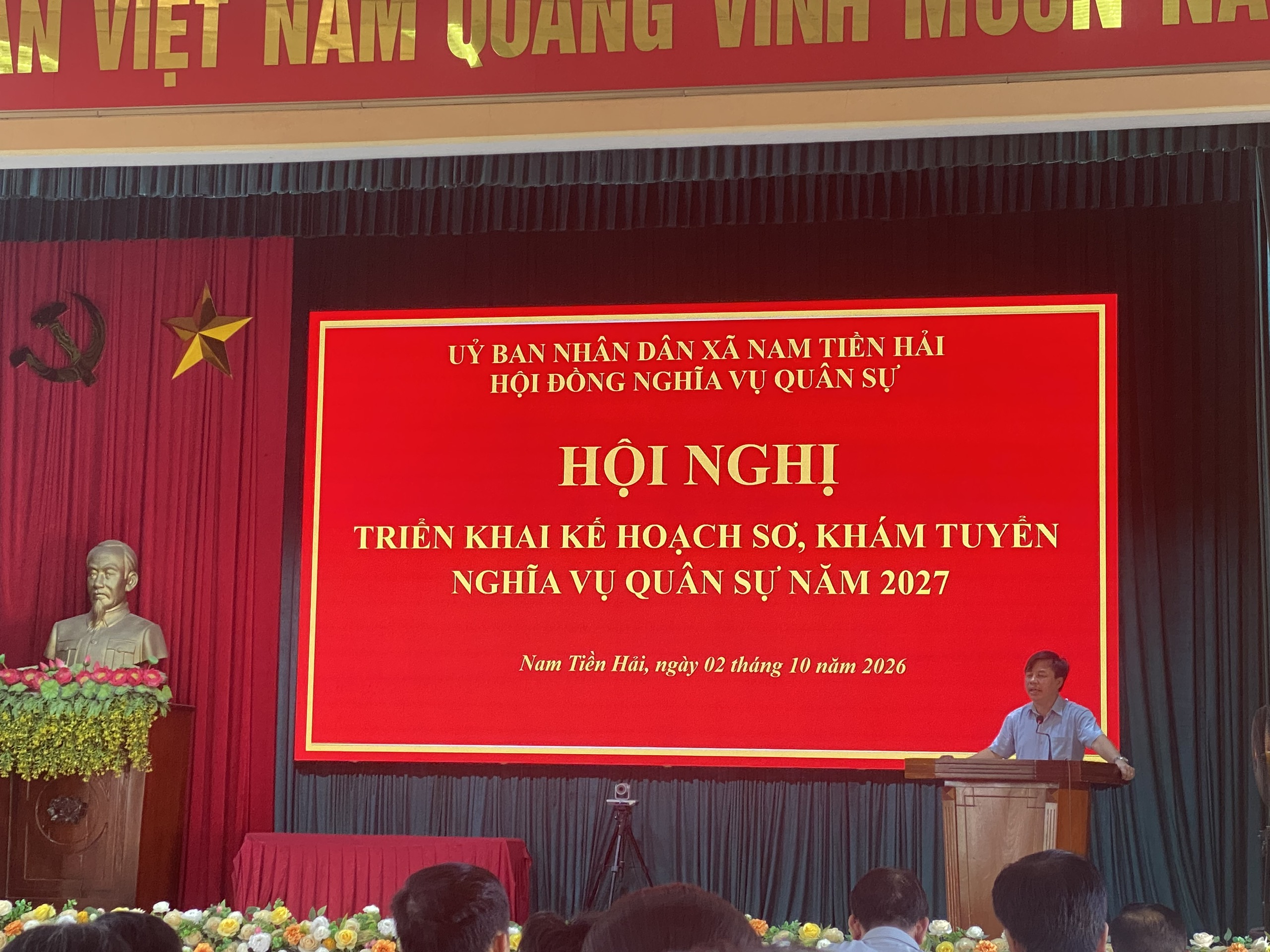 HỘI ĐỒNG NGHĨA VỤ QUÂN SỰ XÃ NAM TIỀN HẢI TRIỂN KHAI KẾ HOẠCH SƠ, KHÁM TUYỂN NGHĨA VỤ QUÂN SỰ NĂM 2027