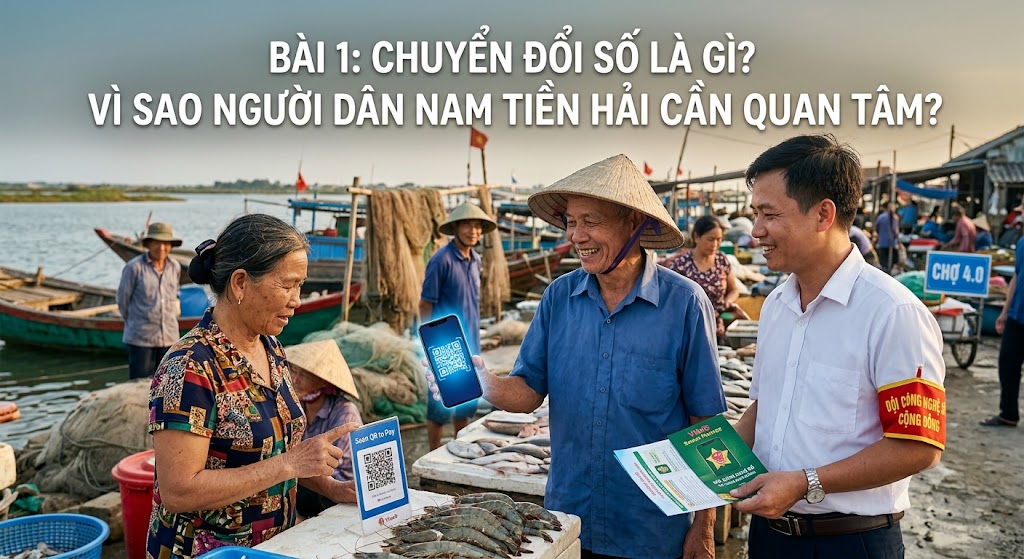 BẮT KỊP LÀN SÓNG SỐ. CHUYỂN ĐỔI SỐ LÀ CÂU CHUYỆN CỦA NHÂN DÂN NAM TIỀN HẢI. CHUYỂN ĐỔI SỐ LÀ GÌ? VÌ SAO NGƯỜI DÂN NAM TIỀN HẢI CẦN QUAN TÂM?