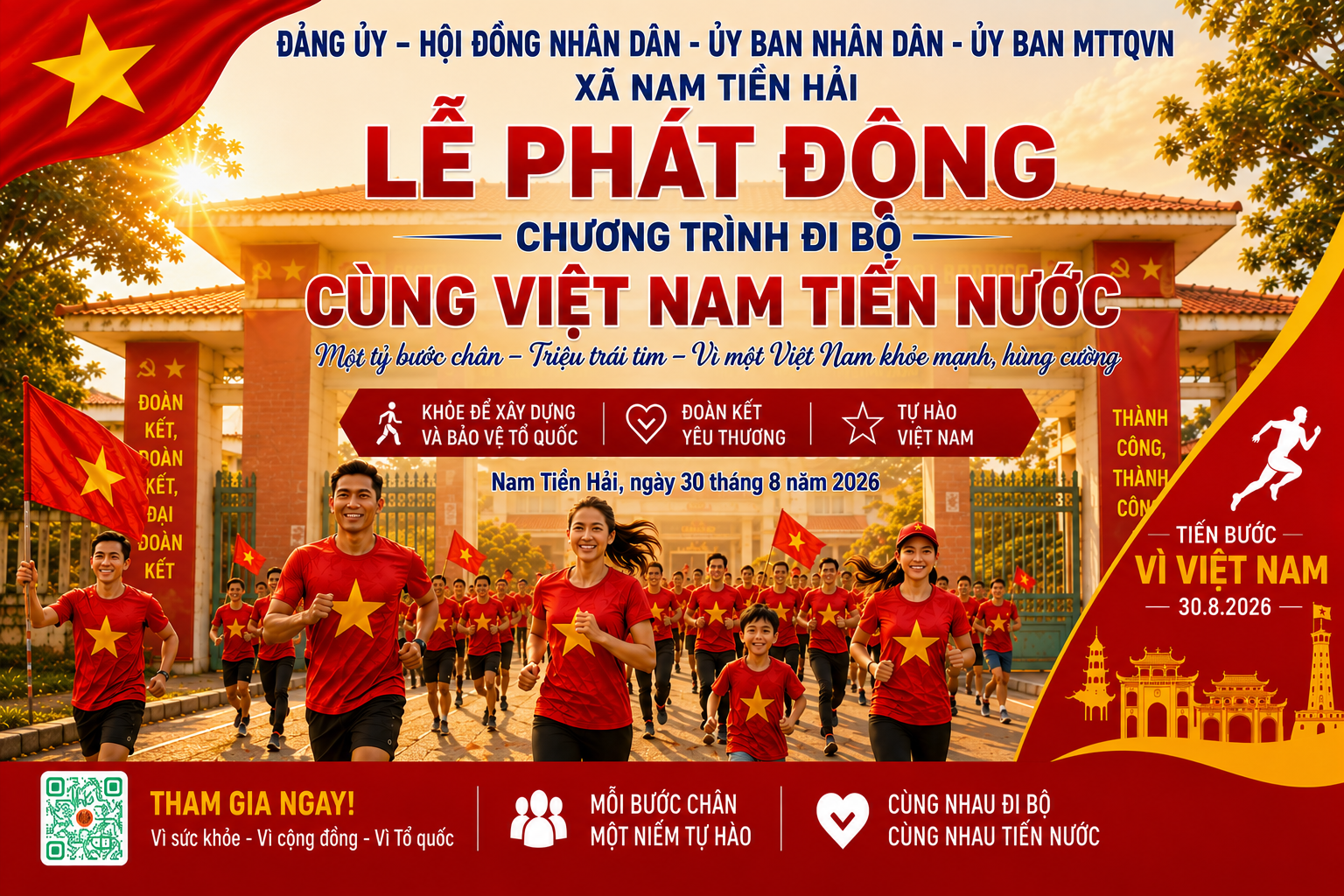 TỰ HÀO NAM TIỀN HẢI RỰC RỠ SẮC ĐỎ, CHUNG LÒNG "CÙNG VIỆT NAM TIẾN BƯỚC"