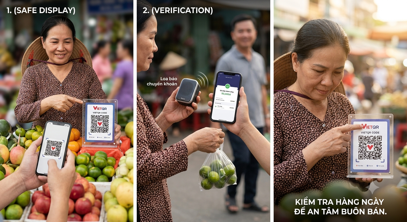 HƯỚNG DẪN TIỂU THƯƠNG TẠO VÀ SỬ DỤNG MÃ QR THANH TOÁN NGÂN HÀNG (VIETQR) AN TOÀN