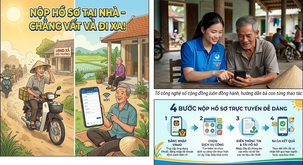 NỘP HỒ SƠ TRỰC TUYẾN NGAY TẠI NHÀ – TIẾT KIỆM THỜI GIAN, BỚT NẮNG MƯA VẤT VẢ