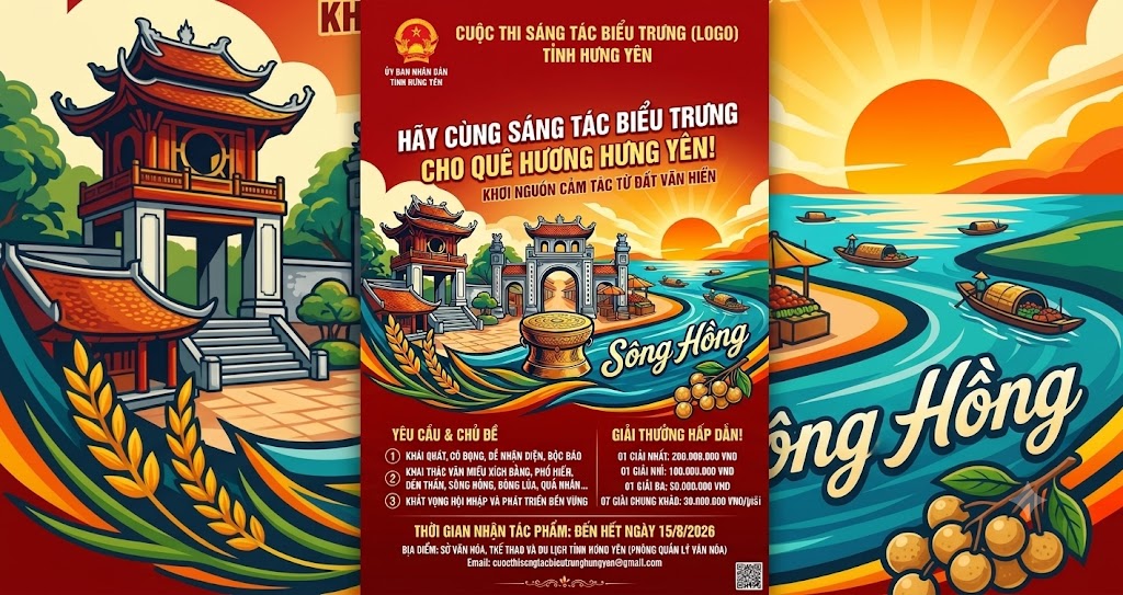 TOÀN DÂN TRONG TỈNH HƯNG YÊN THÃY THAM GIA SÁNG TÁC BIỂU TRƯNG (LOGO) KHÁT VỌNG QUÊ HƯƠNG!