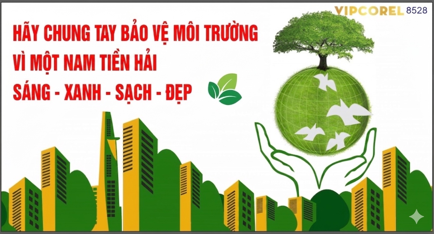 Toàn dân chung tay bảo vệ môi trường vì một Việt Nam xanh - sạch - đẹp, vì một Nam Tiền Hải không ô nhiễm