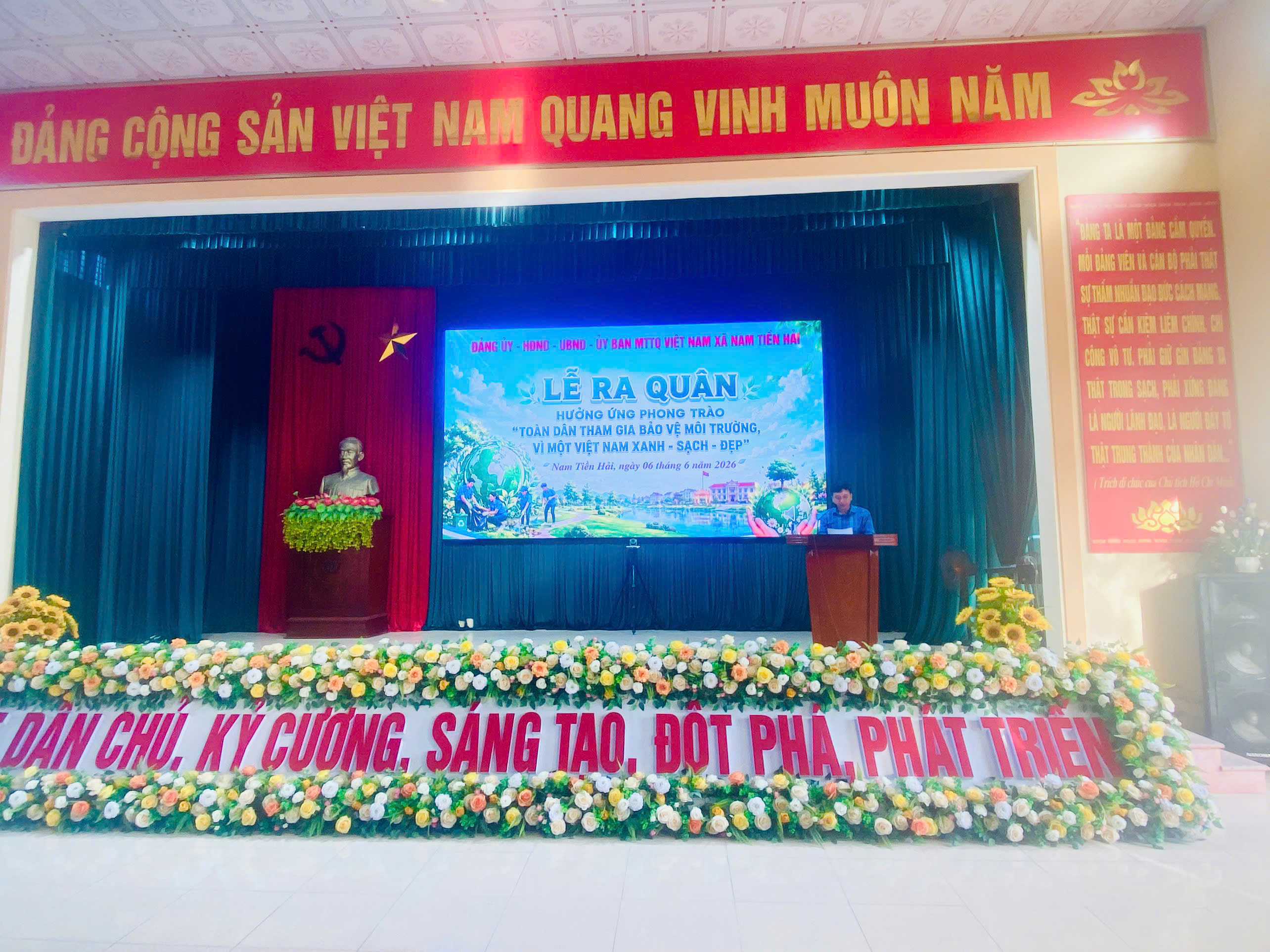 XÃ NAM TIỀN HẢI RA QUÂN HƯỞNG ỨNG PHONG TRÀO THI ĐUA "TOÀN DÂN CHUNG TAY BẢO VỆ MÔI TRƯỜNG, VÌ MỘT VIỆT NAM XANH - SẠCH - ĐẸP"