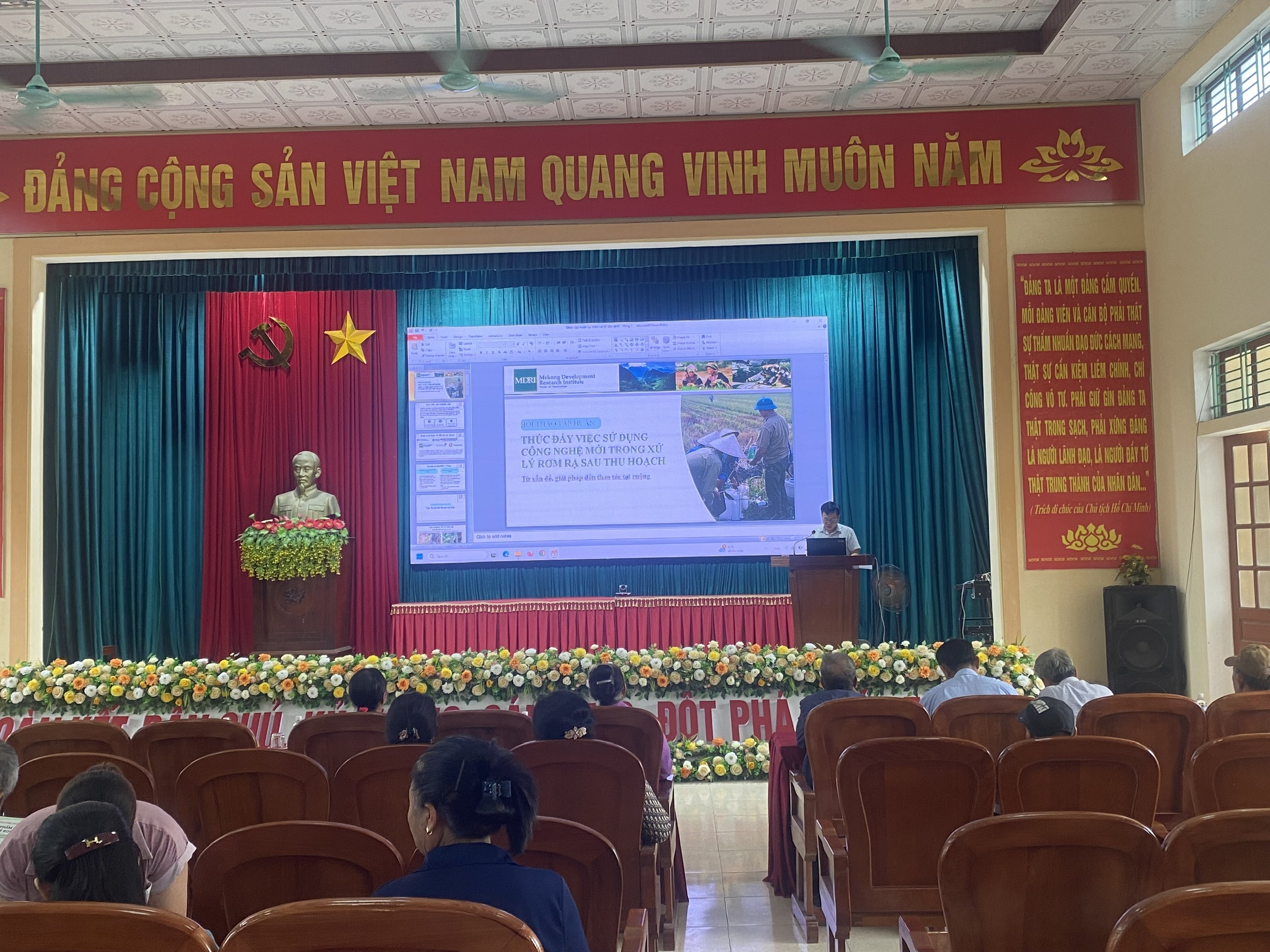 HỘI THẢO TẬP HUẤN: THÚC ĐẨY SỬ DỤNG CÔNG NGHỆ MỚI TRONG XỬ LÝ RƠM RẠ SAU THU HOẠCH TẠI XÃ NAM TIỀN HẢI