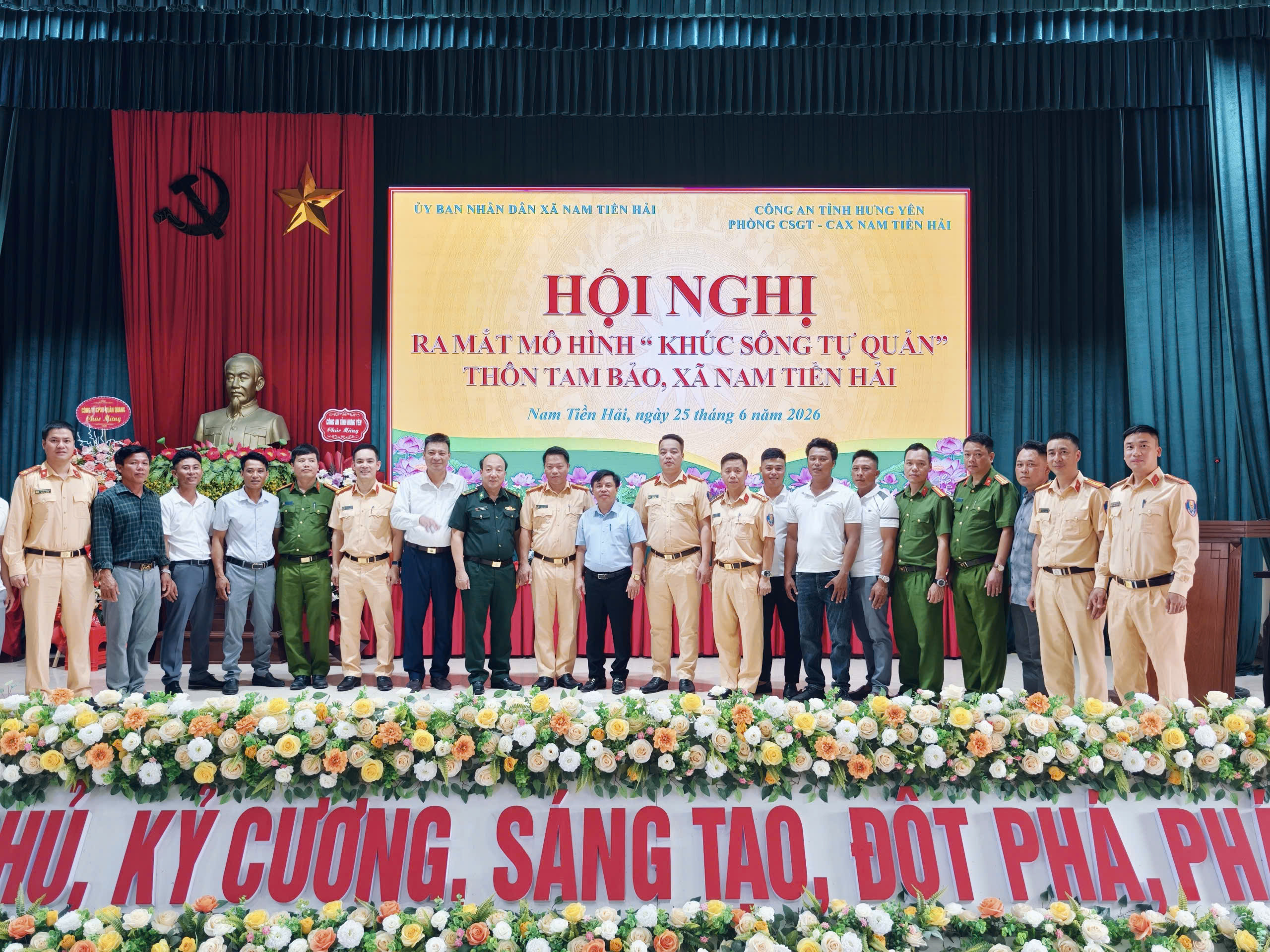 Công an xã Nam Tiền Hải tham mưu ra mắt 04 mô hình tự quản về bảo đảm an ninh, trật tự