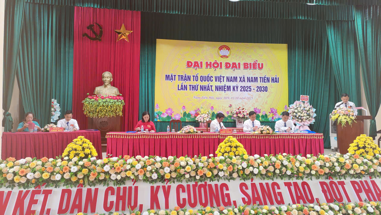ĐẠI HỘI ĐẠI BIỂU MTTQ VIỆT NAM XÃ NAM TIỀN HẢI LẦN THỨ I: CỘT MỐC LỊCH SỬ CỦNG CỐ KHỐI ĐẠI ĐOÀN KẾT - NỀN TẢNG CHO SỰ PHÁT TRIỂN ĐỘT PHÁ