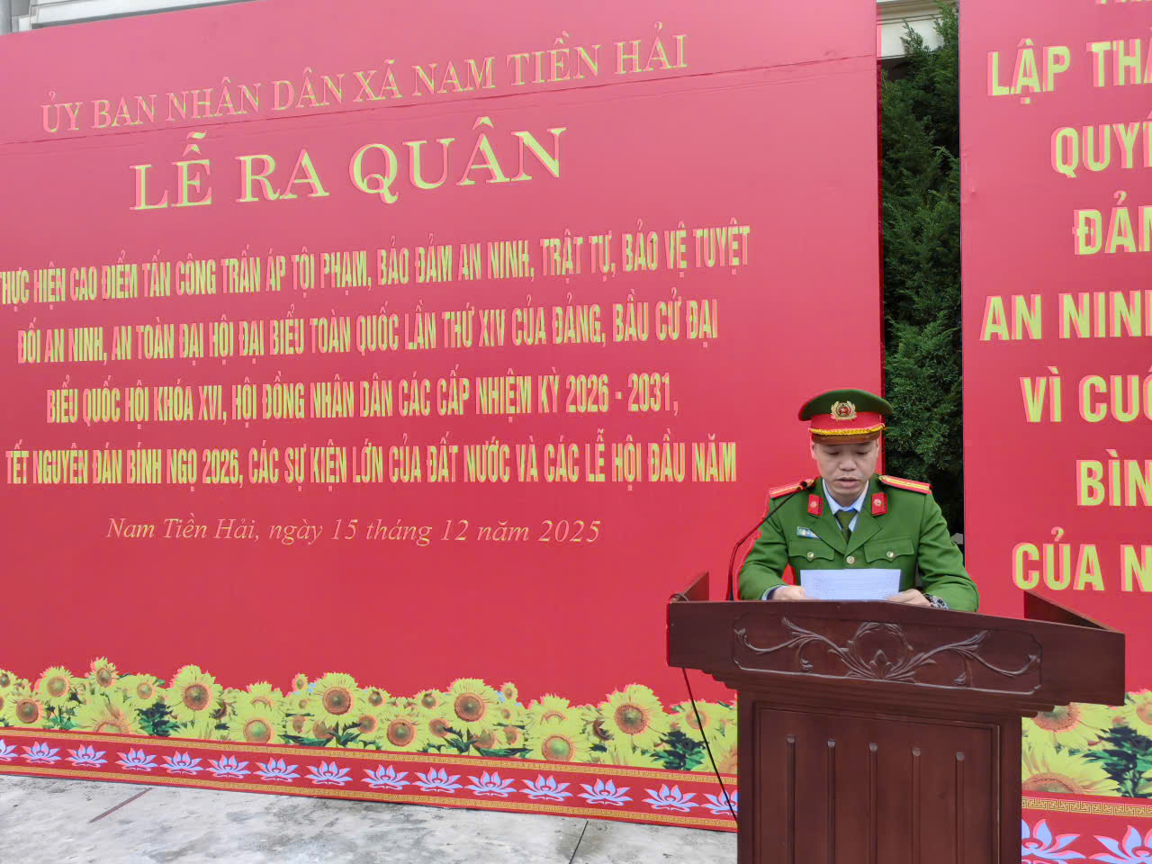 NAM TIỀN HẢI RA QUÂN CAO ĐIỂM TẤN CÔNG, TRẤN ÁP TỘI PHẠM, BẢO ĐẢM AN NINH, TRẬT TỰ TRONG BỐI CẢNH MỚI