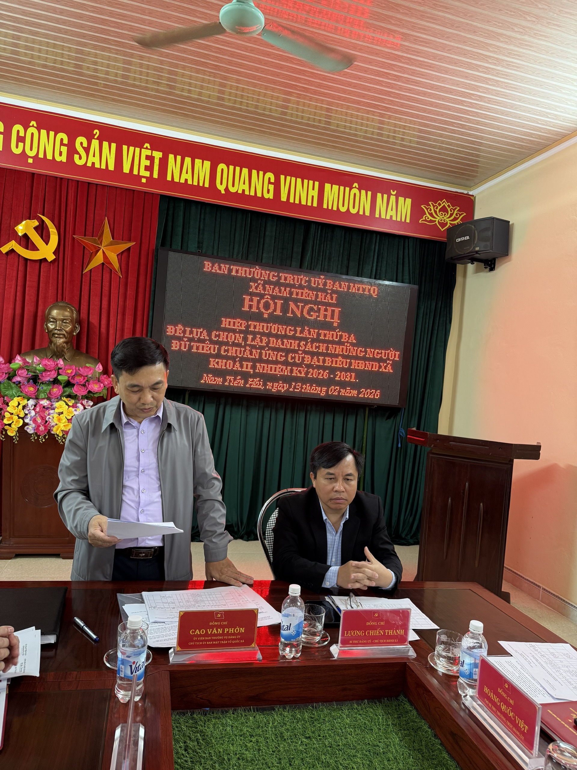 HỘI NGHỊ HIỆP THƯƠNG LẦN THỨ BA LẬP DANH SÁCH CHÍNH THỨC NHỮNG NGƯỜI ỨNG CỬ ĐẠI BIỂU HĐND XÃ NAM TIỀN HẢI NHIỆM KỲ 2026 – 2031: KHẲNG ĐỊNH VAI TRÒ TRUNG TÂM HIỆP THƯƠNG CỦA MẶT TRẬN TỔ QUỐC