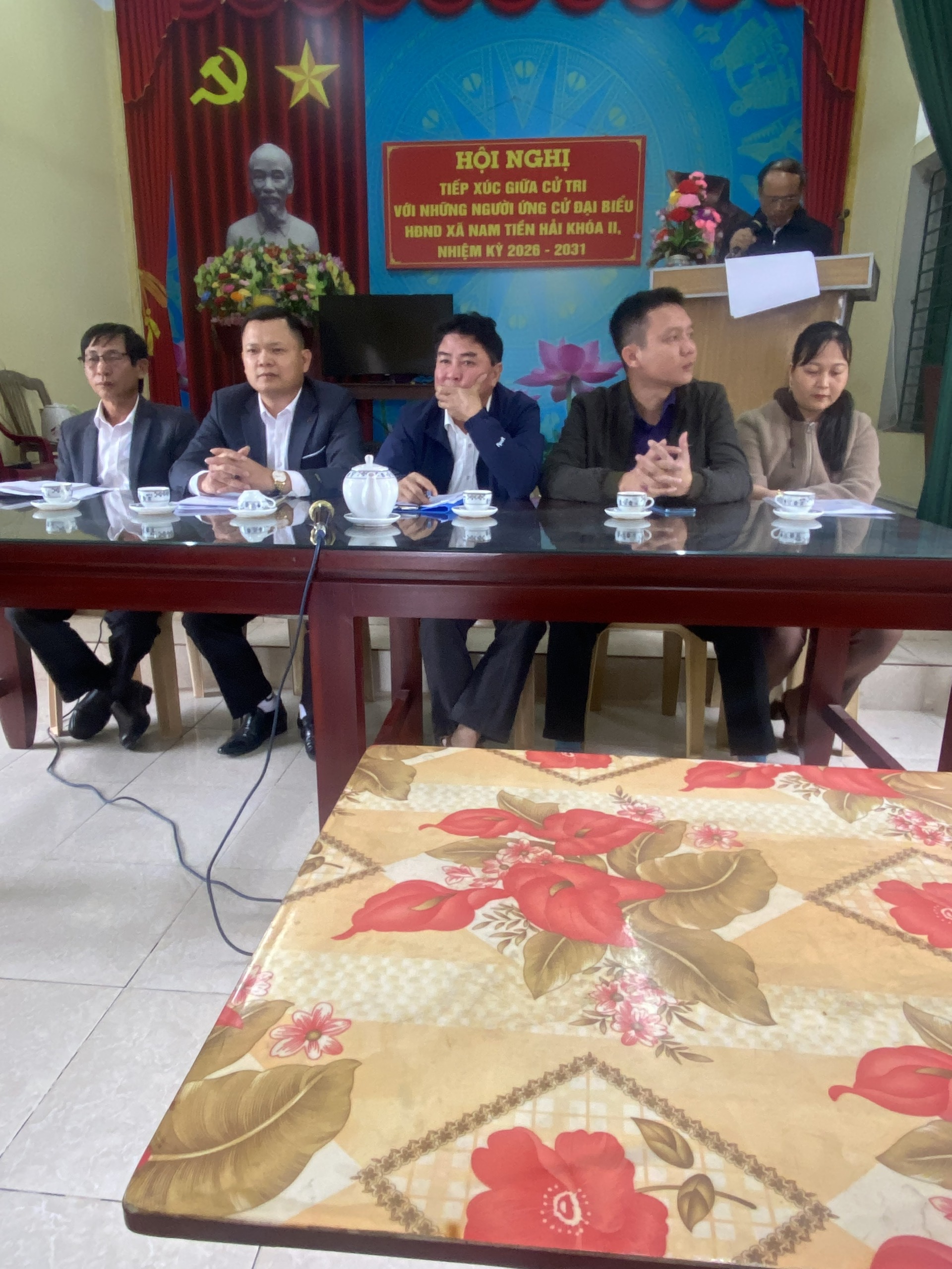 BAN THƯỜNG TRỰC ỦY BAN MTTQ VIỆT NAM XÃ NAM TIỀN HẢI TỔ CHỨC HỘI NGHỊ TIẾP XÚC CỬ TRI VẬN ĐỘNG BẦU CỬ TẠI ĐƠN VỊ BẦU CỬ SỐ 3 – THÔN VIÊN NGOẠI