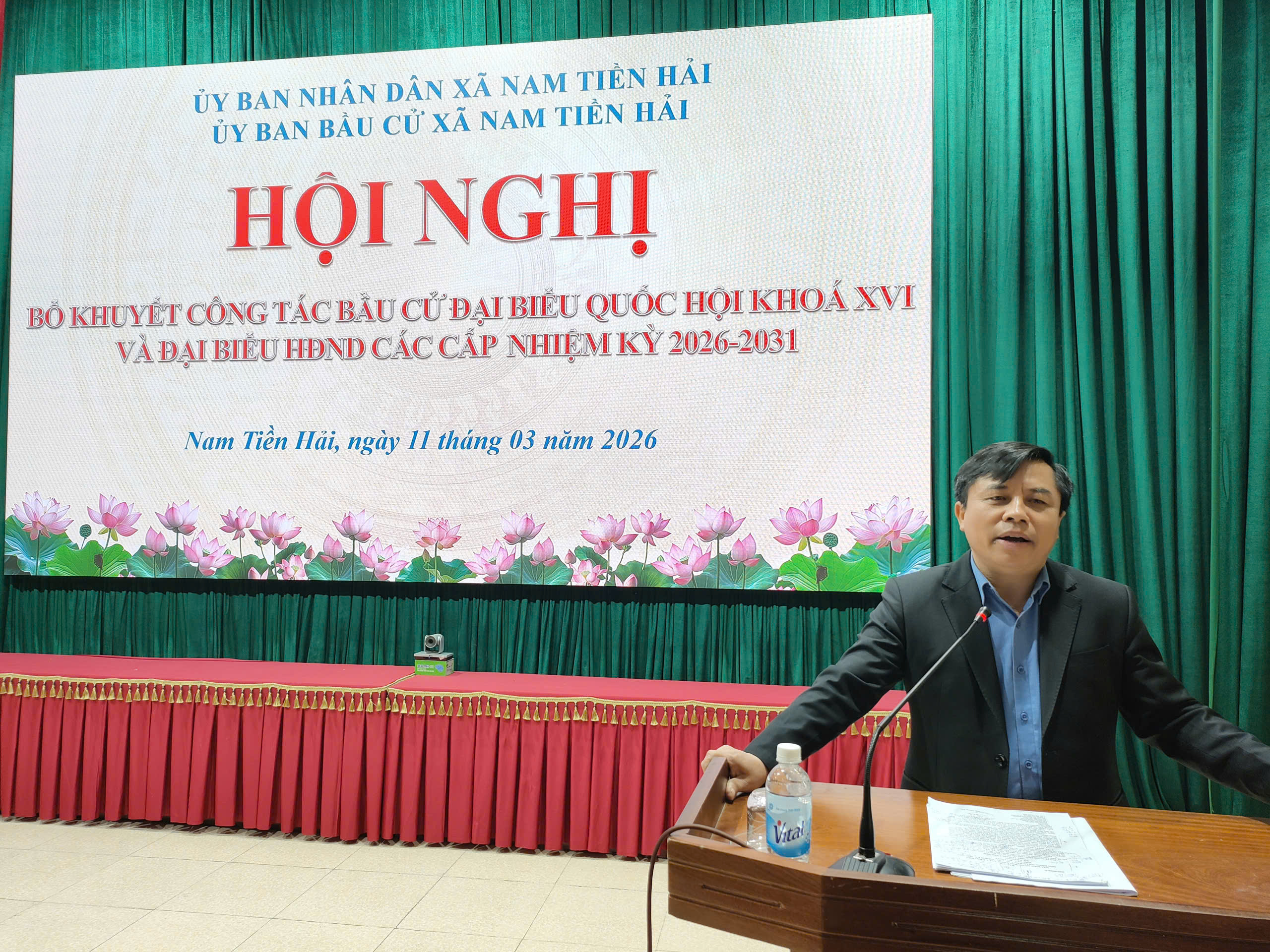 ỦY BAN BẦU CỬ XÃ NAM TIỀN HẢI TỔ CHỨC HỘI NGHỊ BỔ KHUYẾT CÔNG TÁC BẦU CỬ ĐẠI BIỂU QUỐC HỘI KHÓA XVI VÀ ĐẠI BIỂU HĐND CÁC CẤP NHIỆM KỲ 2026 – 2031