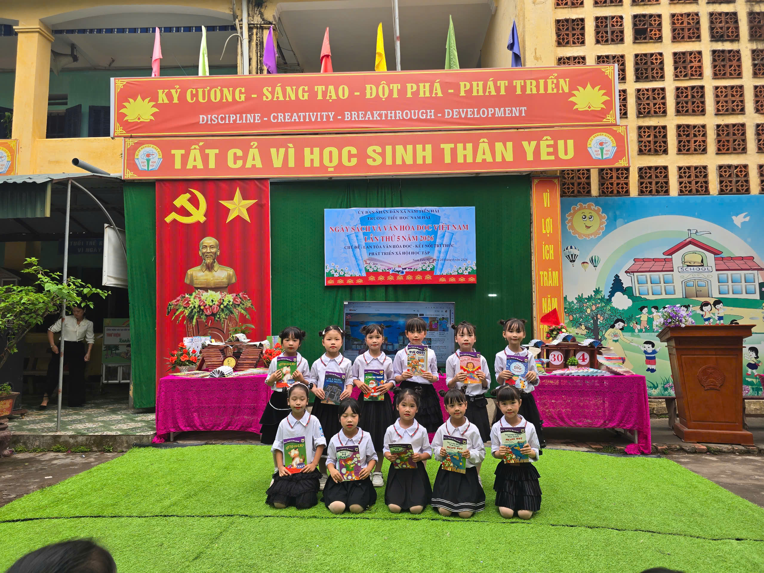 Trường Tiểu học Nam Hải lan tỏa văn hóa đọc qua Ngày Sách và Văn hóa đọc Việt Nam năm 2026