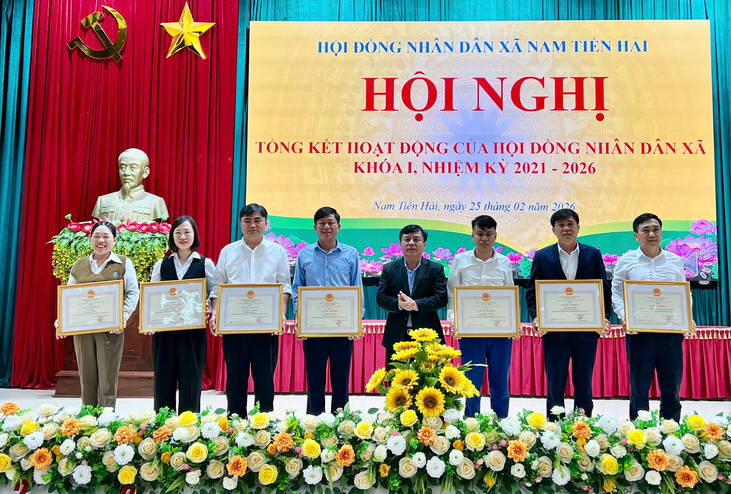 Nam Tiền Hải tổ chức Hội nghị tổng kết hoạt động Hội đồng nhân dân xã khóa I, nhiệm kỳ 2021–2026