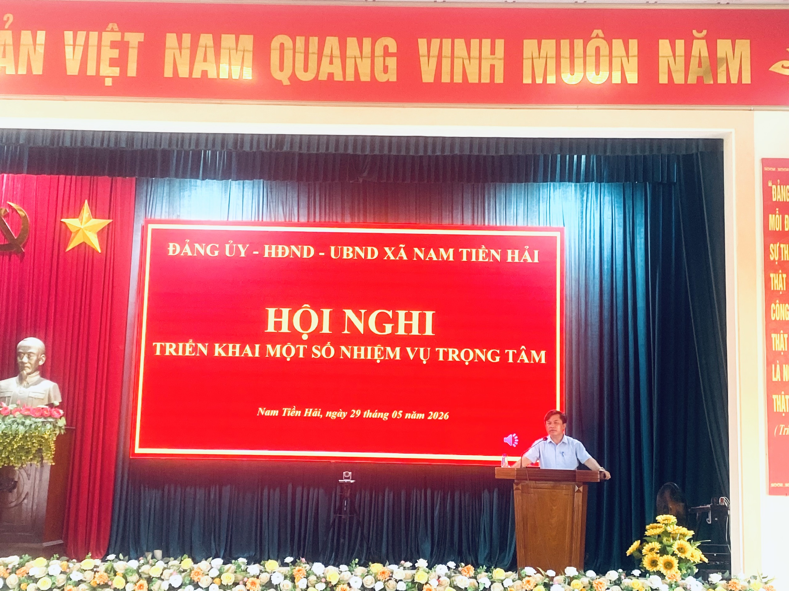 XÃ NAM TIỀN HẢI TỔ CHỨC HỘI NGHỊ TRIỂN KHAI CÁC NHIỆM VỤ TRỌNG TÂM