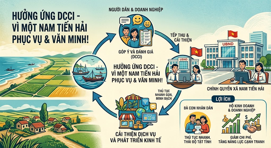 CHỈ SỐ DCCI – TIẾNG NÓI CỦA BÀ CON, ĐỘNG LỰC ĐỔI MỚI CỦA CHÍNH QUYỀN XÃ NAM TIỀN HẢI