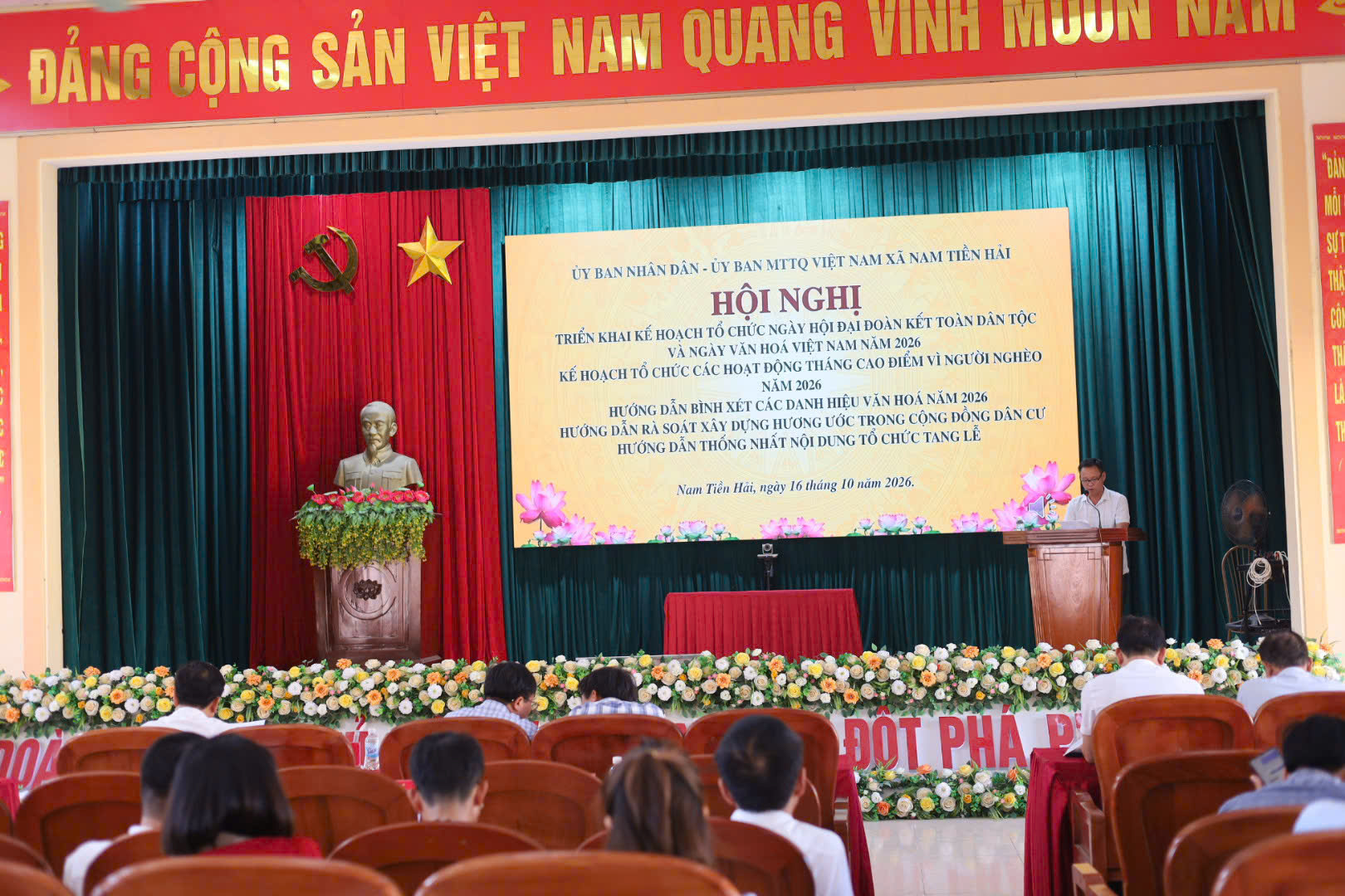 XÃ NAM TIỀN HẢI TRIỂN KHAI KẾ HOẠCH TỔ CHỨC NGÀY HỘI ĐẠI ĐOÀN KẾT TOÀN DÂN TỘC VÀ NGÀY VĂN HOÁ VIỆT NAM NĂM 2026; KẾ HOẠCH TỔ CHỨC CÁC HOẠT ĐỘNG THÁNG CAO ĐIỂM VÌ NGƯỜI NGHÈO NĂM 2026; HƯỚNG DẪN BÌNH XÉT CÁC DANH HIỆU VĂN HOÁ NĂM 2026; HƯỚNG DẪN RÀ SOÁT XÂY DỰNG HƯƠNG ƯỚC TRONG CỘNG ĐỒNG DÂN CƯ; HƯỚNG DẪN THỐNG NHẤT NỘI DUNG TỔ CHỨC TANG LỄ